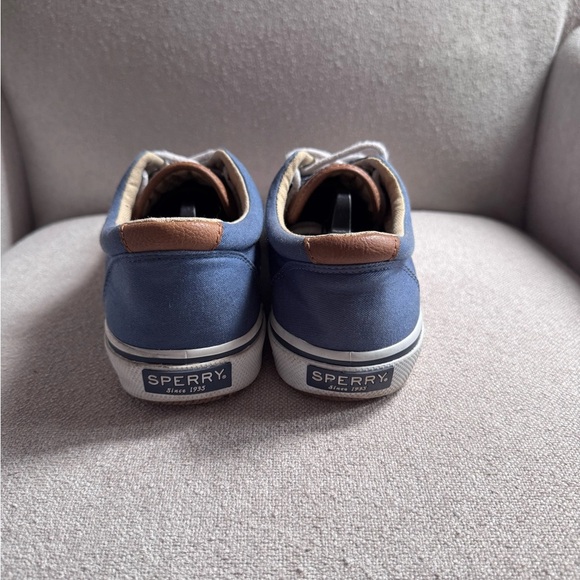 Sperry Top Sider STS15294 Navy Blue Canvas Memory Foam Shoes Mens Size 8M - Picture 3 of 7